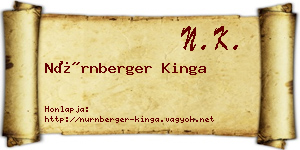Nürnberger Kinga névjegykártya
